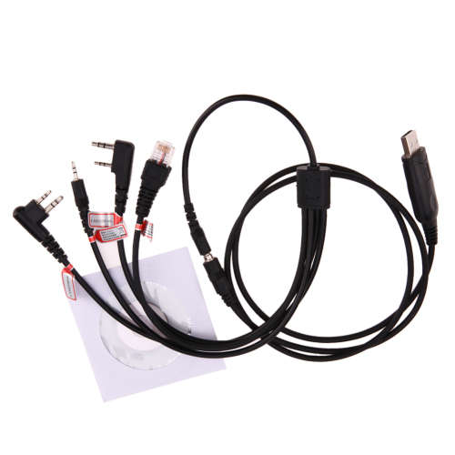 8 in 1 USB Programming Cable For Motorola Kenwood BAOFENG Mobile Radio Accessories Walkie Talkie Cab