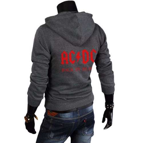Men's Hoodies ACDC Print Men Jacket Hooded High-quality Autumn Winter Korean Slim Fit Man Sweatshirt