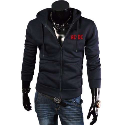 Men's Hoodies ACDC Print Men Jacket Hooded High-quality Autumn Winter Korean Slim Fit Man Sweatshirt