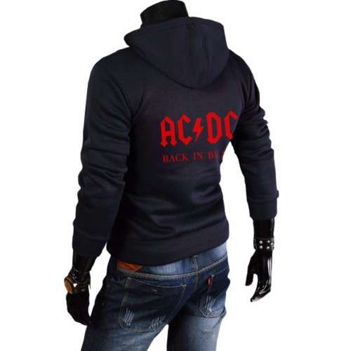 Men's Hoodies ACDC Print Men Jacket Hooded High-quality Autumn Winter Korean Slim Fit Man Sweatshirt
