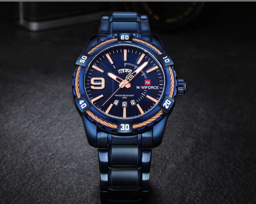 NAVIFORCE Fashion Casual Brand Waterproof Quartz Watch Men Military Stainless Steel Sports Watches M
