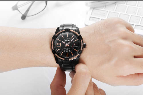 NAVIFORCE Fashion Casual Brand Waterproof Quartz Watch Men Military Stainless Steel Sports Watches M