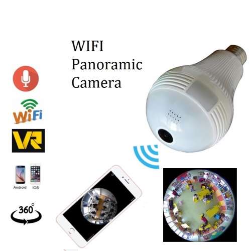 1.3MP 2.0MP wifi Panoramic 360 degree camera Wireless Light bulb Fisheye Camera cctv Smart Home 3D V