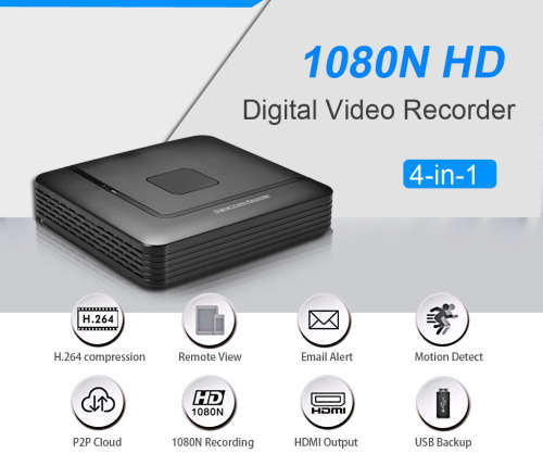8 Channel AHD DVR Surveillance Security CCTV Recorder DVR 4CH 720P  8CH 1080N Hybrid DVR For Analog