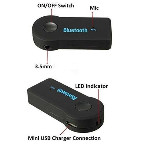MOONBIFFY 3.5MM Jack Bluetooth AUX Audio Music Receiver Car Kit Wireless Speaker Headphone Adapter H