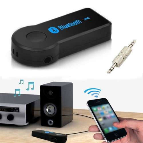 MOONBIFFY 3.5MM Jack Bluetooth AUX Audio Music Receiver Car Kit Wireless Speaker Headphone Adapter H