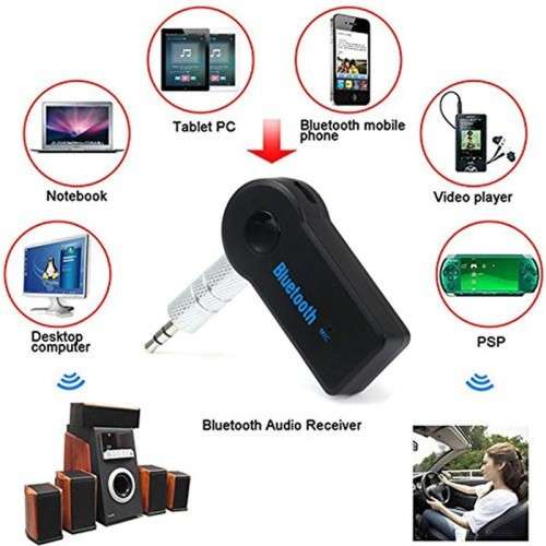 MOONBIFFY 3.5MM Jack Bluetooth AUX Audio Music Receiver Car Kit Wireless Speaker Headphone Adapter H