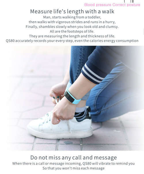 smart watches BOAMIGO brand bracelet wristband bluetooth heart rate message reminder Sleep Monitorin