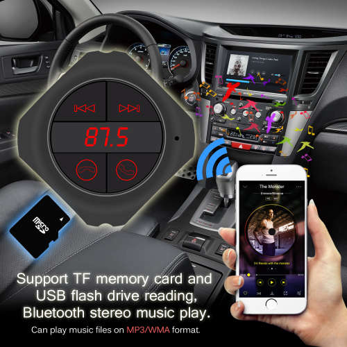 Onever 6-in-1 Hands Free Wireless Bluetooth FM Transmitter Modulator Car MP3 Player TFSD Memory Card