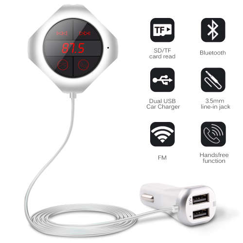 Onever 6-in-1 Hands Free Wireless Bluetooth FM Transmitter Modulator Car MP3 Player TFSD Memory Card