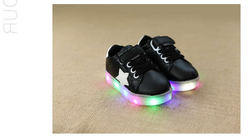 Children Shoes With Light Baby Boys Girls LED Light Up Shoes Kids Luminous Sport Shoes Glowing Sneak