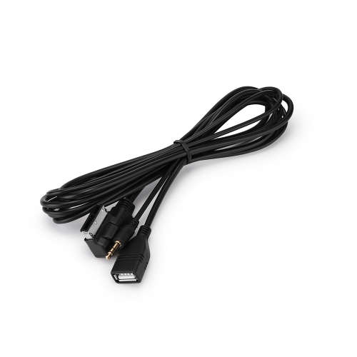 3.5mm Male Aux In Cable Adapter Car Music AMI MMI Interface USB Cable For VW Audi Q5 Q7 A3 A4L A5 A1