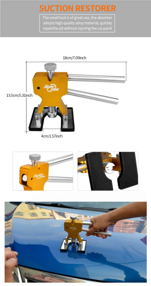 PDR Kit Tools Car Dent Repair Tool Dent Puller Hot Melt Glue Gun Pulling Bridge Rubber Hammer Paintl