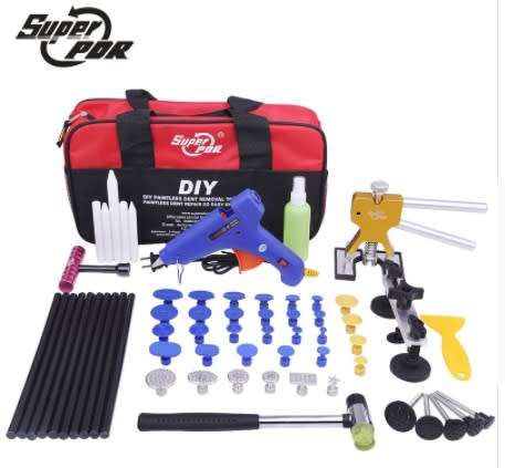 PDR Kit Tools Car Dent Repair Tool Dent Puller Hot Melt Glue Gun Pulling Bridge Rubber Hammer Paintl