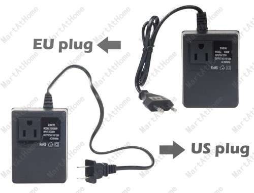 200W AC 220V to 110V Step Down Voltage Transformer Convert Travel Power EUUS Plug Adapter