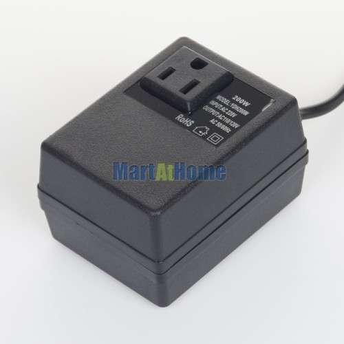 200W AC 220V to 110V Step Down Voltage Transformer Convert Travel Power EUUS Plug Adapter