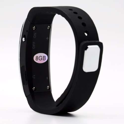 Hidden Voice Recorder Digital Professional 8GB MP3 Wristband Audio Sound Recorder Mini Rechargeable
