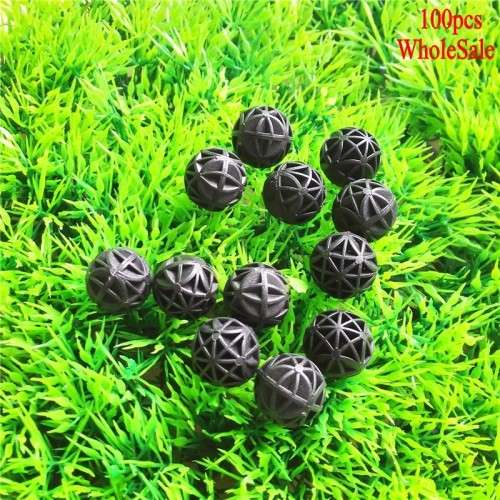 100 pcs 16mm Aquarium Bio Balls Filter Media WetDry Koi Fish Tank Pond Reefx