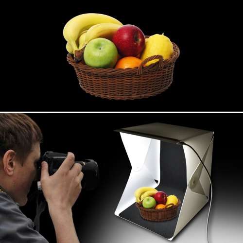 Portable Folding Lightbox Photography Studio Softbox LED Light Soft Box for DSLR Camera Photo Backgr