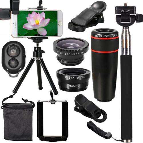 All in 1 Accessories Phone Camera Lens Top Travel Kit For Smart Phone iPhone Samsung HTC HUAWEI
