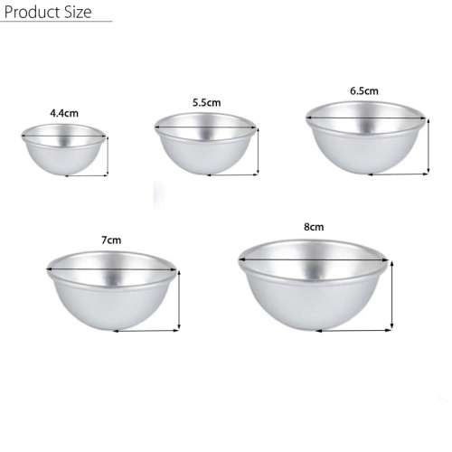 5 Set 10 Pieces Aluminium Metal Bath Bomb Fizzy Crafting DIY Mold Mould Tool