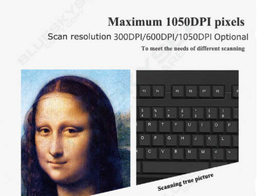 Iscan02 Wireless WIFI Portable Scanner A4 Size JPEGPDF High Speed Document Scanner 1050DPI Handheld