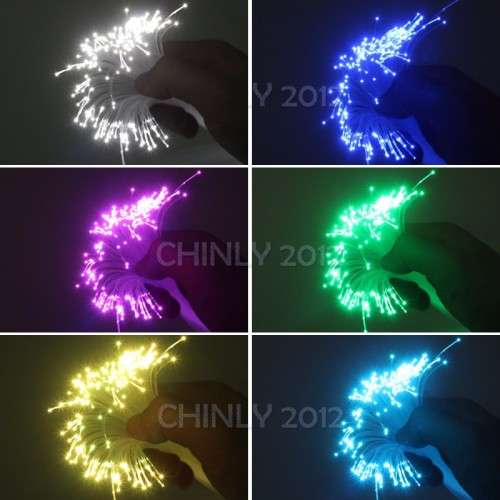 0.75mm 300Mroll PMMA plastic end glow fiber optic cable for all kind led light engine driver