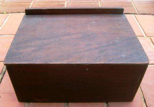 Interesting vintage wooden box with tray