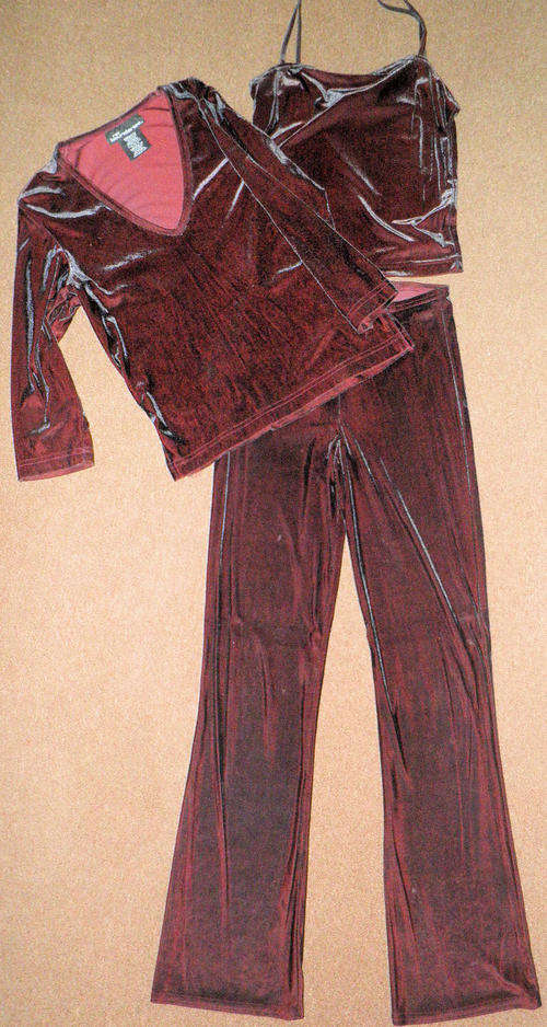 Velvet 3 piece suit size 8 / 10 ladies