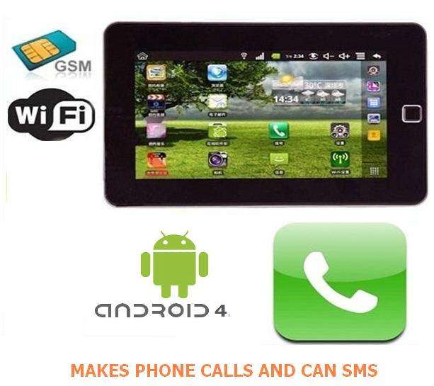 ** BRAND NEW** 7INCH PHONE CALL TAB - 1GHZ - ANDROID V4.0 - CAMERA - WIFI - BUILT IN 2G