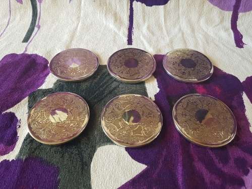 6 Silver Plated Coasters Made in England