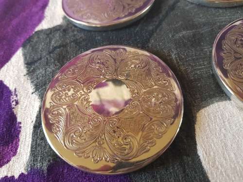 6 Silver Plated Coasters Made in England