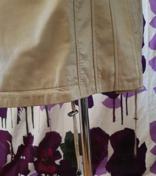 Genuine Leather Hooded jacket Size Small