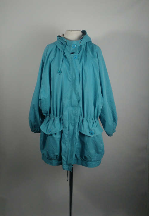 Vintage blue jacket with drawstring waist Size L