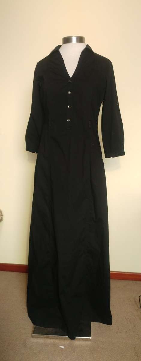 Modest Black Maxi Dress by Mango Suit - Size M