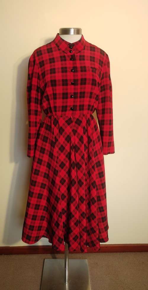 Vintage Tartan Dress by Babette - Size M