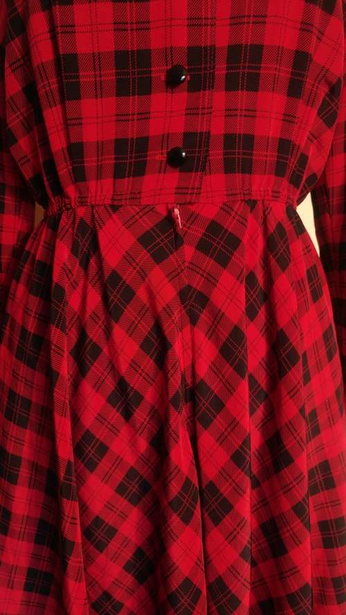 Vintage Tartan Dress by Babette - Size M