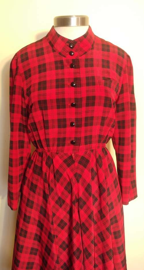 Vintage Tartan Dress by Babette - Size M