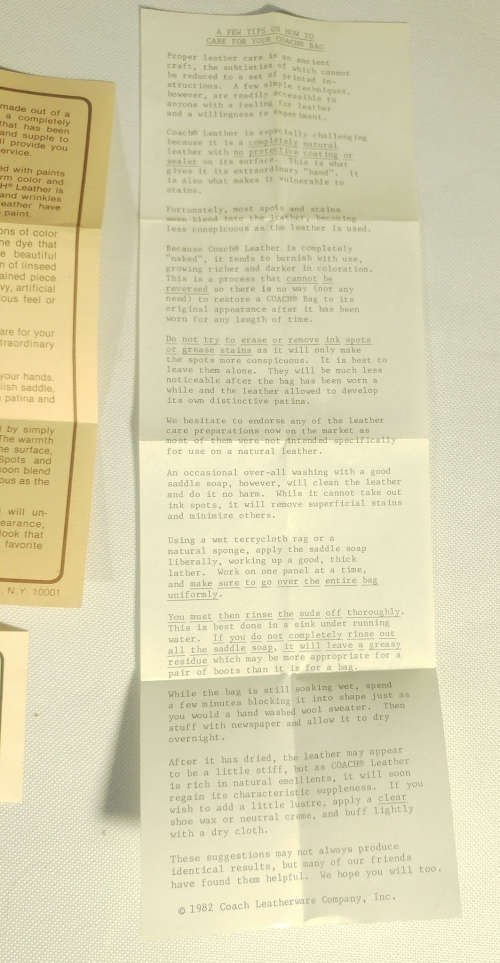 COACH authentic 1980s leather bag