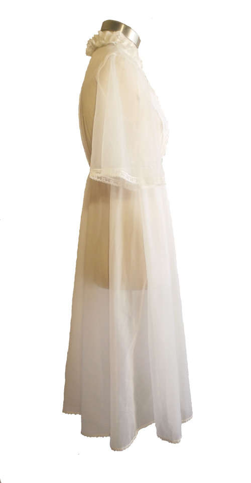 Vintage White Frilly Nightgown - Size S/M