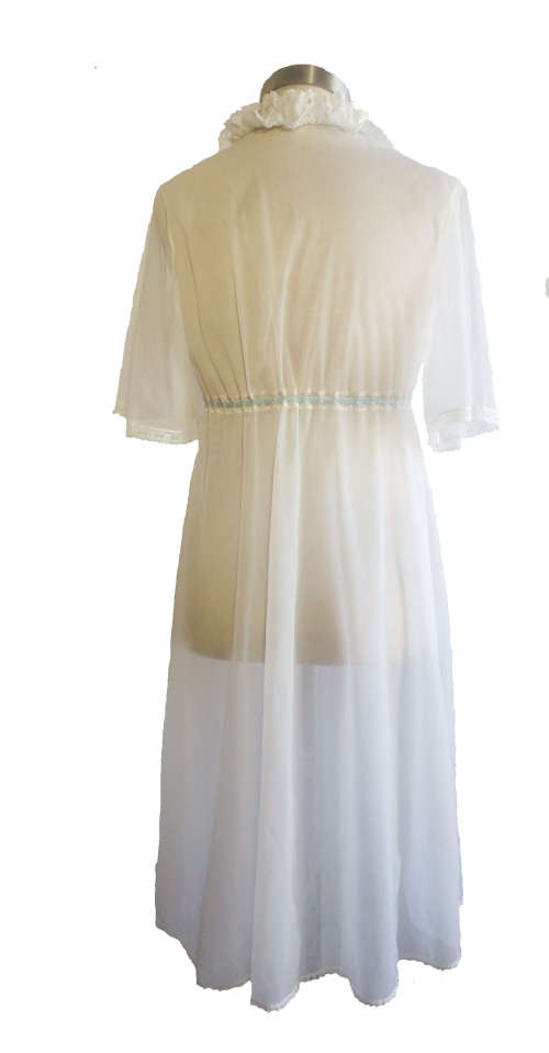 Vintage White Frilly Nightgown - Size S/M