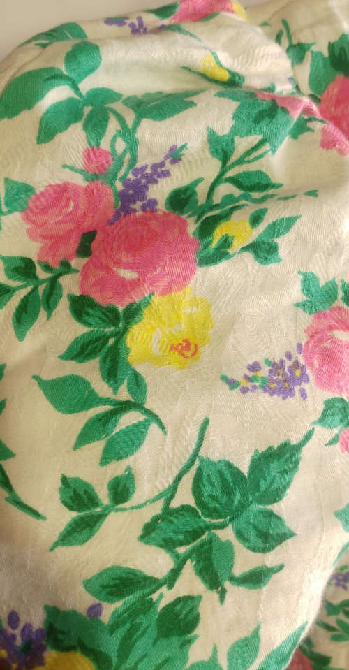 Vintage LORENZ USA - Flirty Floral Dress with Keyhole back - Size 12