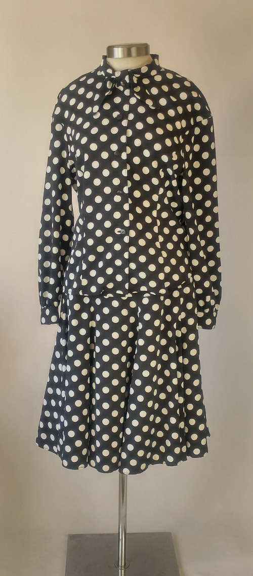 Vintage polka dot skirt set by Carella - Size 12