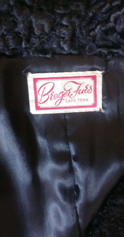 Vintage Black Karakul Jacket by Breger Furs - Size 12