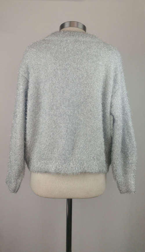 Silver tinsel crop top by H&M - Size S