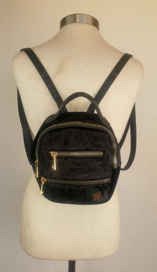 Black Velvet Backpack by Typo
