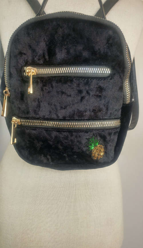 Black Velvet Backpack by Typo