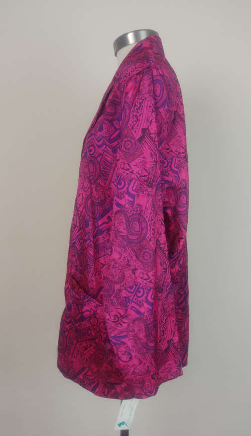 Vintage Thai Silk Fuschia Blazer - XL NWT
