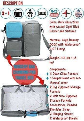 3 in 1 Multifunctional travel baby bed bag baby diaper bag baby sleeping bag.