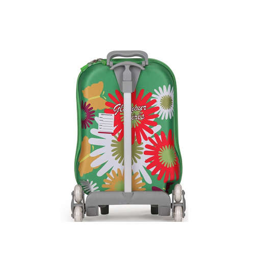 Eva Trolley Bag, 3D Butterfly Green